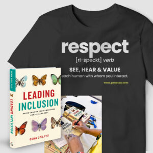 Leading Inclusion signed book plus Respect t-shirt bundle